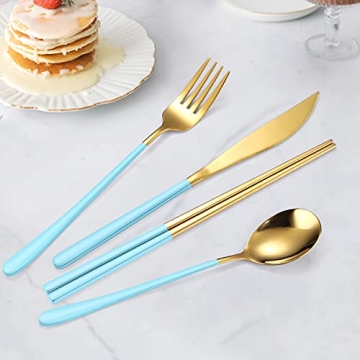 Stylish AARAINBOW 6-Piece Stainless Steel Flatware Set