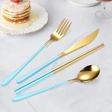 Stylish AARAINBOW 6-Piece Stainless Steel Flatware Set