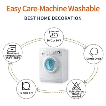 Yinzaishe Blue Floral Pillow Cover for Home Decor