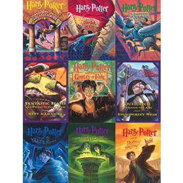 Harry Potter Book Cover Collage - 500 Piece Puzzle by New York Puzzle Company for Adults