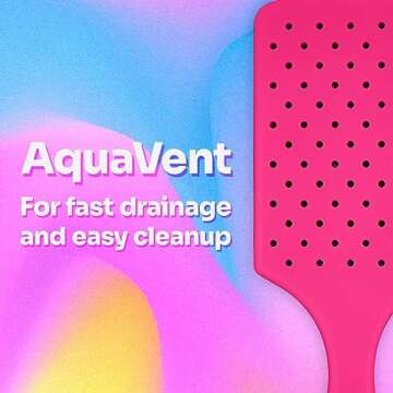 Wet Brush Paddle Detangler Hair Brush, Pink - Ultra-Soft IntelliFlex Bristles with AquaVent Design – Great For Hair Treatments - Pain-Free Brush For Women, Men, Wet Dry Damaged Hair