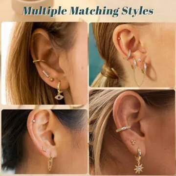 Elegant IRONBOX Gold Plated Earring Set for Women