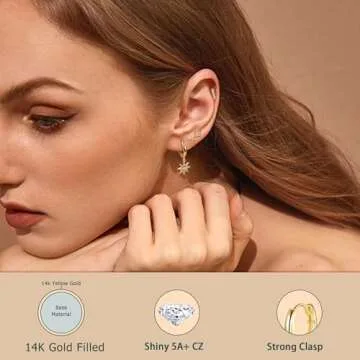 Elegant IRONBOX Gold Plated Earring Set for Women