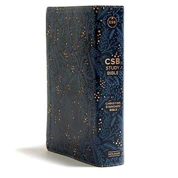 CSB Study Bible, Navy LeatherTouch, Red Letter, Study Notes and Commentary, Illustrations, Articles,...