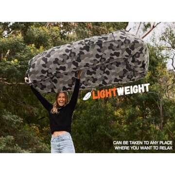 WEKAPO Inflatable Lounger Air Sofa Hammock-Portable,Water Proof& Anti-Air Leaking Design-Ideal Couch for Backyard Lakeside Beach Traveling Camping Picnics & Music Festivals (Camouflage)