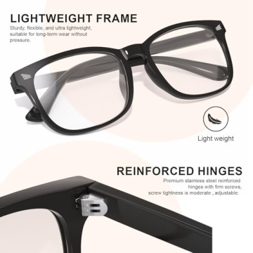 Hunsquer Blue Light Glasses for Eye Protection and Style