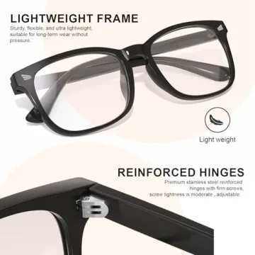 Hunsquer Blue Light Glasses for Eye Protection and Style