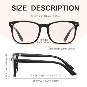 Hunsquer Blue Light Glasses for Eye Protection and Style