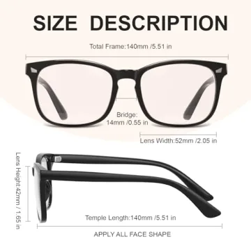 Hunsquer Blue Light Glasses for Eye Protection and Style