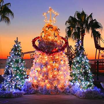 Minetom Clear Christmas String Lights 100 Count 26.5 Feet Incandescent Bulb Mini Lights for Indoor X...