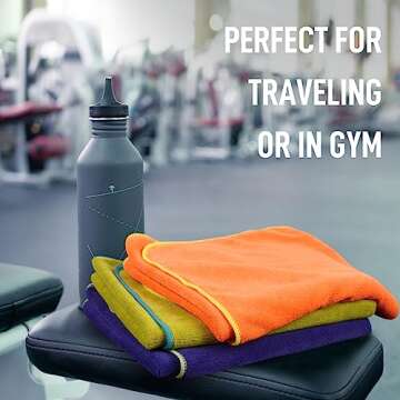 SINLAND Microfiber Gym Towels Sports Fitness Workout Sweat Towel Super Soft and Absorbent 3 Pack 16 Inch X 32 Inch