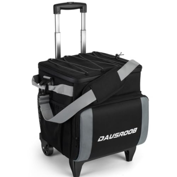 DAUSROOB Cooler with Wheels - 48 Can Insulated Soft Cooler with Leak-proof Design and All-Terrain Ca...