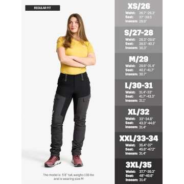 RevolutionRace Women’s RVRC GP Pants, Durable Pants for All Outdoor Activities, Jet Black, L