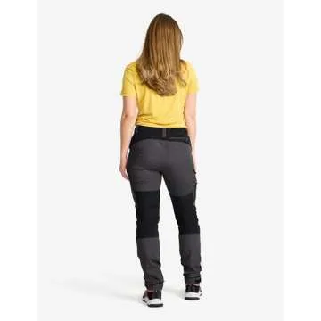 RevolutionRace Women’s RVRC GP Pants, Durable Pants for All Outdoor Activities, Jet Black, L