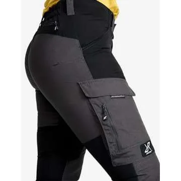 RevolutionRace Women’s RVRC GP Pants, Durable Pants for All Outdoor Activities, Jet Black, L