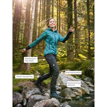 RevolutionRace Women’s RVRC GP Pants, Durable Pants for All Outdoor Activities, Jet Black, L