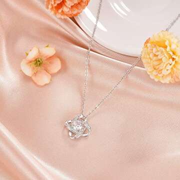 JOGDIAM Valentines Gifts for Her Girlfriend Necklace Romantic Love Knot Necklace Jewelry Birthday Gifts for Her Girlfriend from Boyfriend