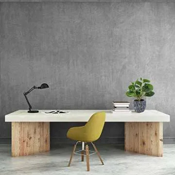 AlphaAcc Artificial Plants Real Looking and Touching Fake Plant Evergreen Plastic Fiddle Leaf Fig Plant with Rustic Black Cement Planter for Housewarming Office Desk Decor