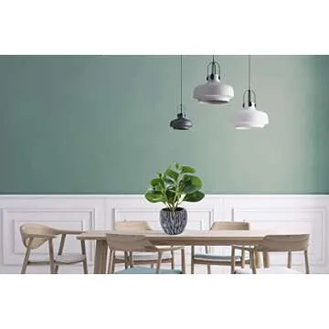 AlphaAcc Artificial Plants Real Looking and Touching Fake Plant Evergreen Plastic Fiddle Leaf Fig Plant with Rustic Black Cement Planter for Housewarming Office Desk Decor