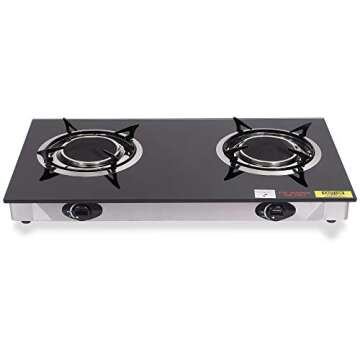 Barton Deluxe 40,000 BTU 2 Burner Propane Gas Range Stove Cooktop Ceramic Infrared Auto Ignition Out...
