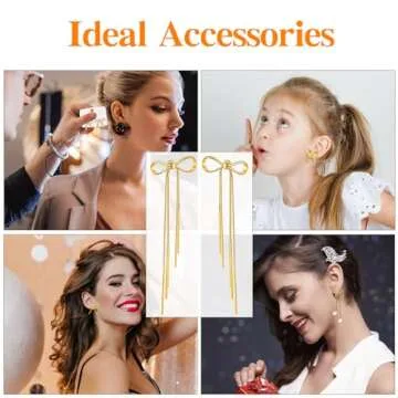 Charming 5 Pairs Gold Bow Earrings for Women Gift Set