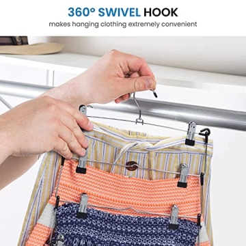Zober 5-Tier Skirt Hangers - Non-Slip, Space Saving