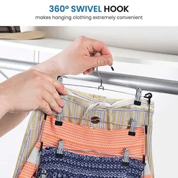 Zober 5-Tier Skirt Hangers - Non-Slip, Space Saving