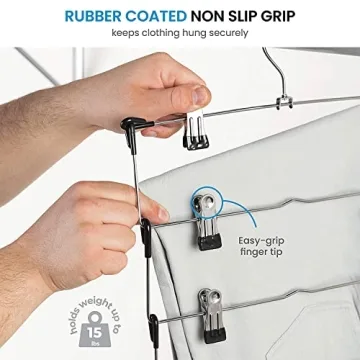 Zober 5-Tier Skirt Hangers - Non-Slip, Space Saving