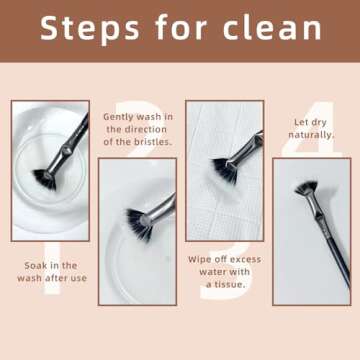 Mascara Fan Brush, Lash Wand Brush, Angled Fan Shaped Eyelash Brush for Upper and Lower Lashes, Mascara Brushes No Smearing Clumping.