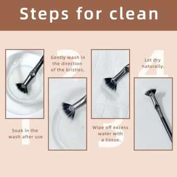 Mascara Fan Brush, Lash Wand Brush, Angled Fan Shaped Eyelash Brush for Upper and Lower Lashes, Mascara Brushes No Smearing Clumping.