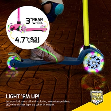 SWAGTRON K5 Kids Scooter - Light Up Wheels & Adjustable Height