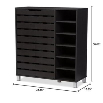 Baxton Studio Shirley Stylish Shoe Cabinet for Entryway