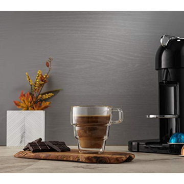 JoyJolt Pila Double Wall Insulated Coffee Mugs – 10 oz Double Walled Insulated Glasses Coffee Mug With Handle, Stackable, Sleek Modern Design – Set of 2