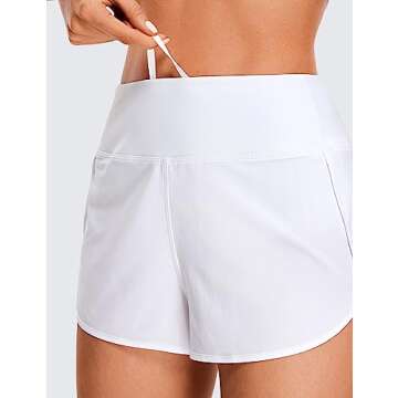 CRZ YOGA High Waisted Running Shorts for Women