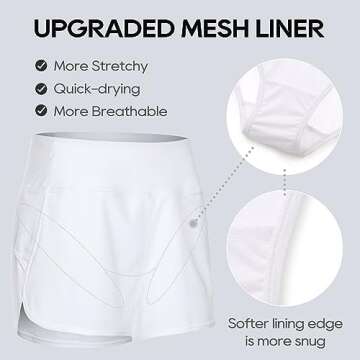 CRZ YOGA High Waisted Running Shorts for Women