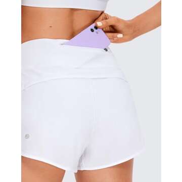 CRZ YOGA High Waisted Running Shorts for Women