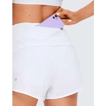 CRZ YOGA High Waisted Running Shorts for Women