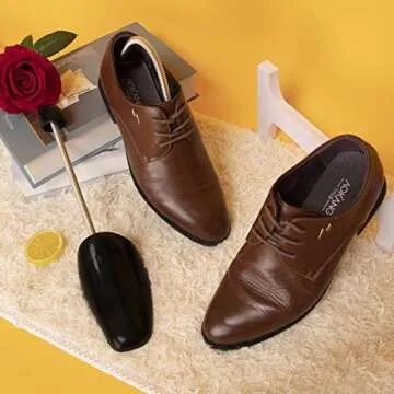 ZJHSXDR 10 Pairs Plastic Shoe Tree Stretcher Shaper for Men (Black)