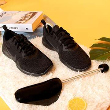 ZJHSXDR 10 Pairs Plastic Shoe Tree Stretcher Shaper for Men (Black)