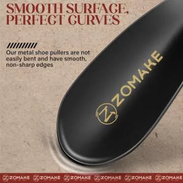 ZOMAKE Metal Shoe Horn for Easy Shoe Wearing