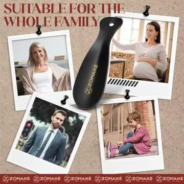 ZOMAKE Metal Shoe Horn for Easy Shoe Wearing