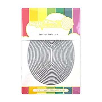 Waffle Flower Nesting Basics Dies Bundle 1 - Cardmaking Essential Panels Mat Layers - 17 Craft Cutting Dies for Each Shape: Circles (4-1/4" Down), Squares (4-1/4" Down), & Ovals (4-1/4" x 5-1/2" Down)