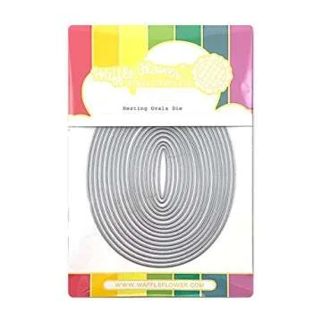 Waffle Flower Nesting Basics Dies Bundle 1 - Cardmaking Essential Panels Mat Layers - 17 Craft Cutting Dies for Each Shape: Circles (4-1/4" Down), Squares (4-1/4" Down), & Ovals (4-1/4" x 5-1/2" Down)