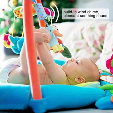 HAHA Baby Toys for 0 3 6 9 to 12 Months, Soft Hanging Crinkle Squeaky Sensory Learning Toy Infant Ne...