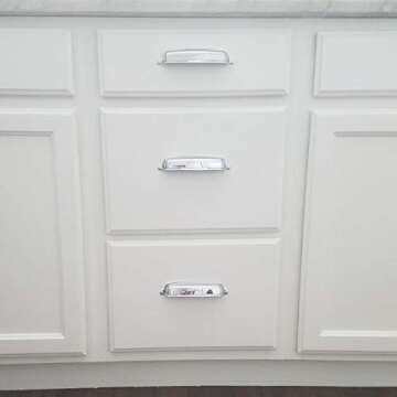 Southern Hills Polished Chrome Drawer Pulls - 5 inch Screw Spacing - 6 1/4" Total Length - Chrome Cup Pulls, Bin Pulls, Bright Chrome Cabinet Hardware, SHKM004-CHR-5