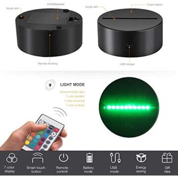 3D Star Wars Lamp -3 Patterns Night Light with Timing Remote Control and 16 Color Changing Decor lamp, Star Wars Toys Birthday and Christmas Gifts for Boys Men Kids Fans