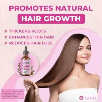 Organic Rosemary Hair Oil for Hair Growth - 4oz Bottle
