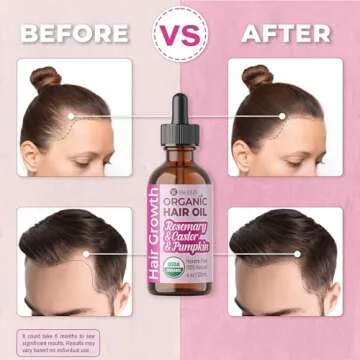 Organic Rosemary Hair Oil for Hair Growth - 4oz Bottle