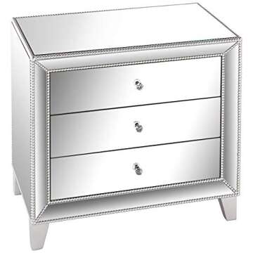 Glamorous Studio 55D Liza Mirrored Accent Table