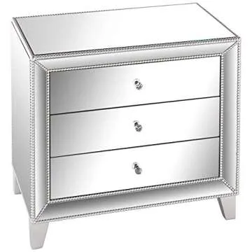 Glamorous Studio 55D Liza Mirrored Accent Table